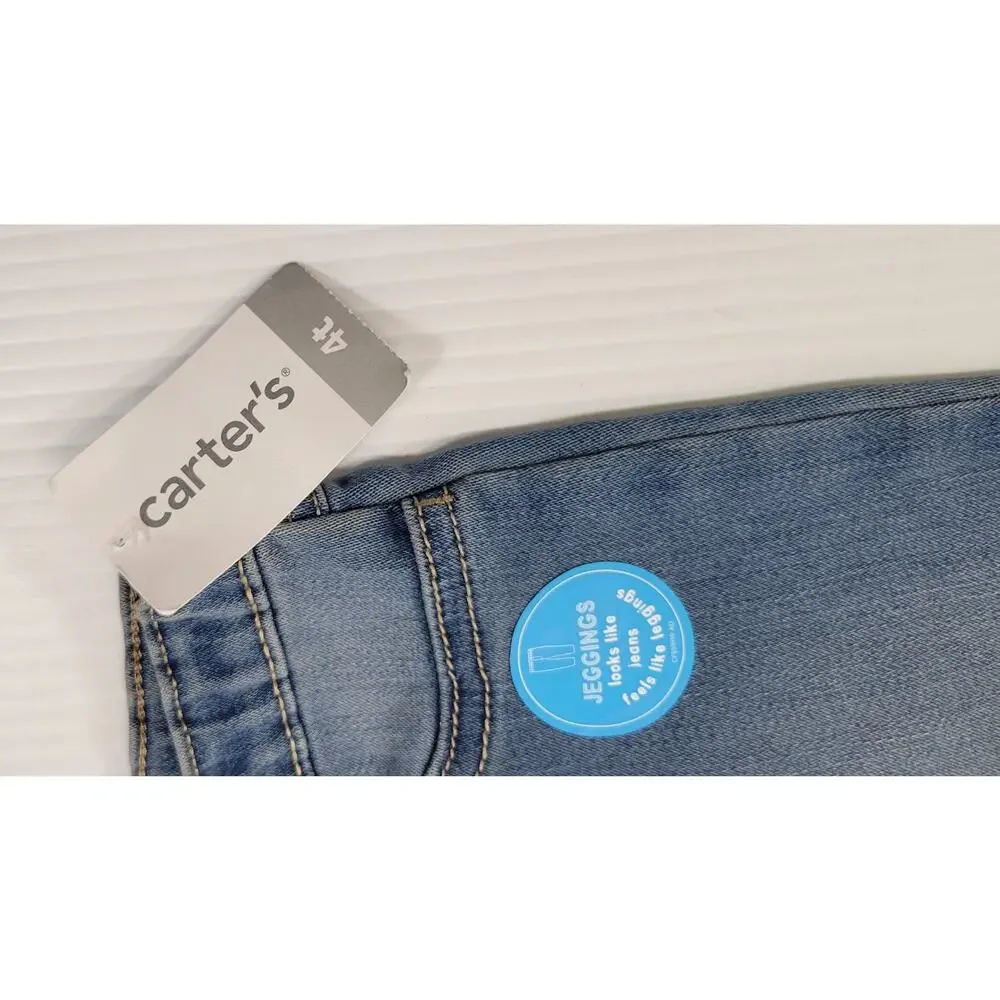 G) Carter's 4T Jeggins Jeans Leggings Blue Denim Pants